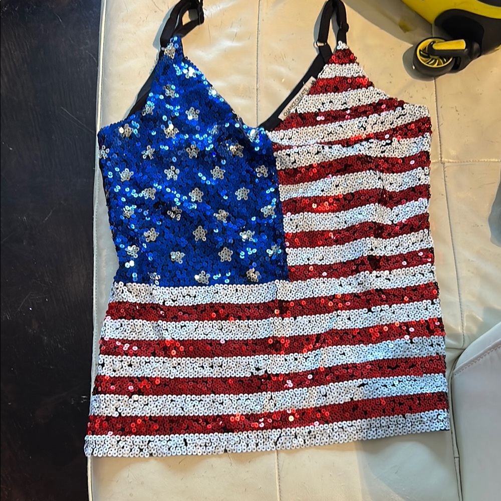 Chance or Fate Patriotic Sequin Tank